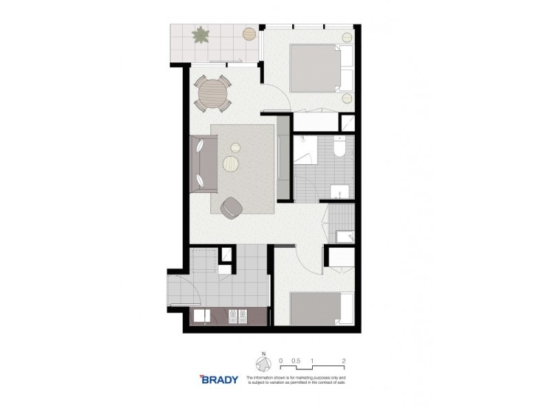 3802/500 Elizabeth Street, Melbourne VIC 3000 Floorplan