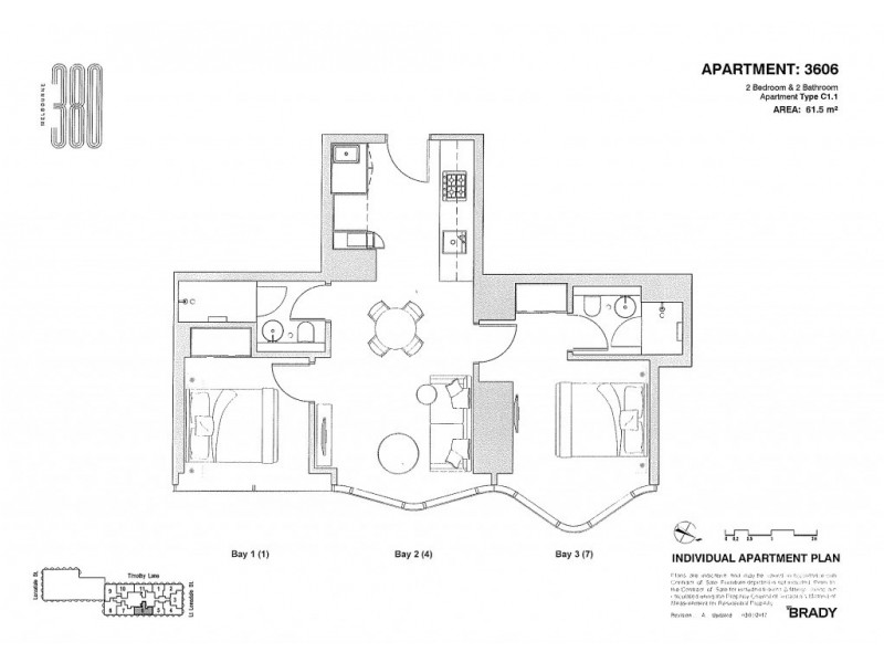 3606/371 Little Lonsdale Street, Melbourne VIC 3000 Floorplan