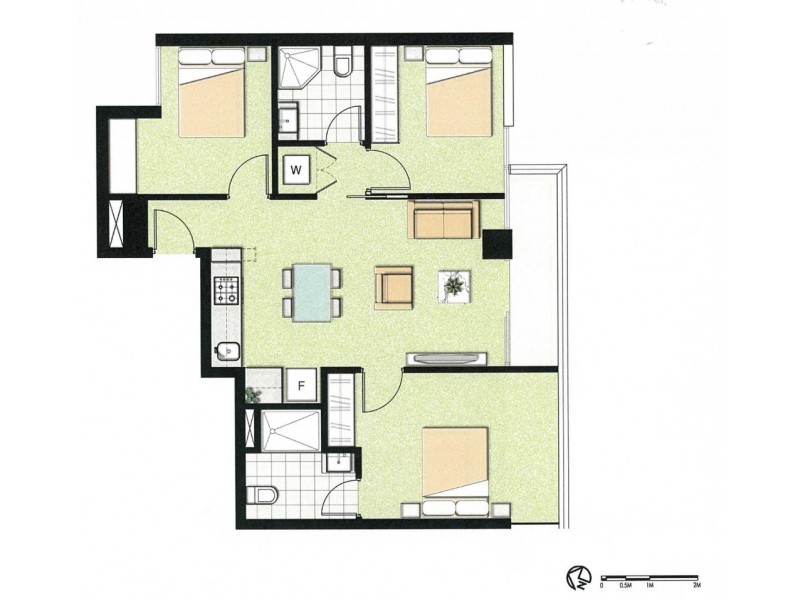 3601/8 Sutherland Street, Melbourne VIC 3000 Floorplan