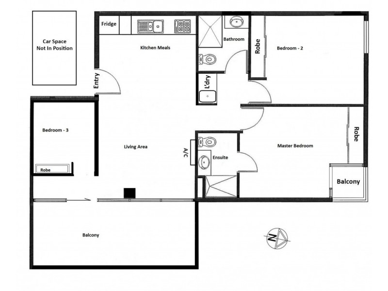 1905/25-33 Wills Street, Melbourne VIC 3000 Floorplan