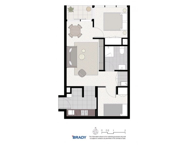 3302/500 Elizabeth Street, Melbourne VIC 3000 Floorplan