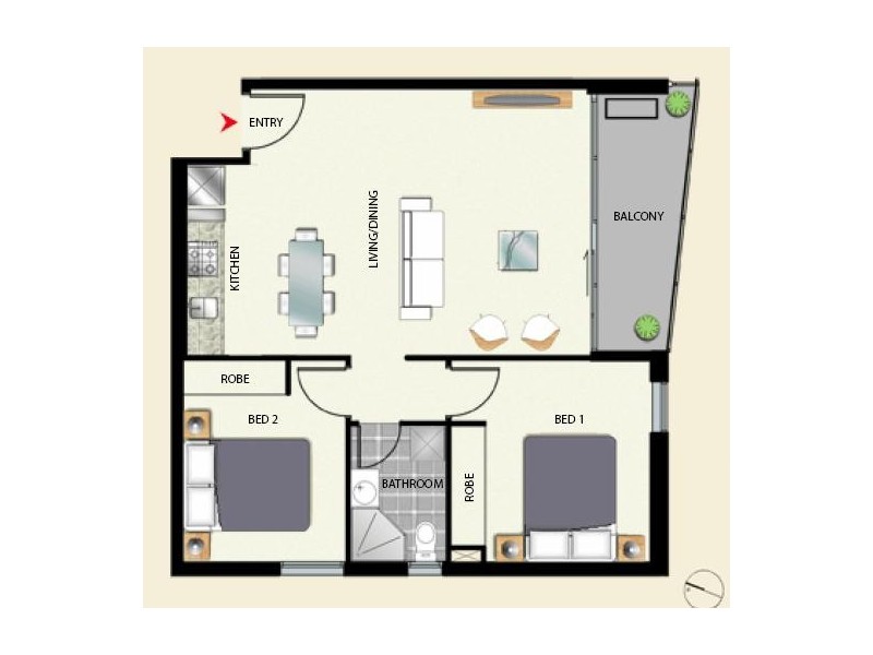 2106/380 Little Lonsdale Street, Melbourne VIC 3000 Floorplan