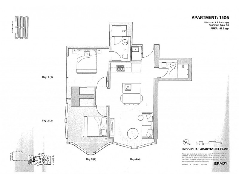 1508/371 Little Lonsdale Street, Melbourne VIC 3000 Floorplan
