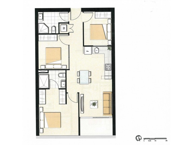 3903/8 Sutherland Street, Melbourne VIC 3000 Floorplan