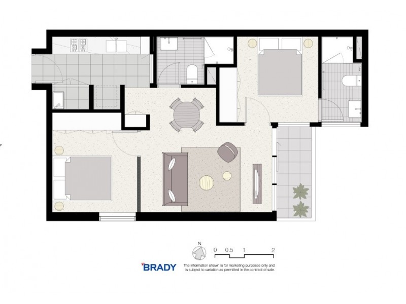 5707/500 Elizabeth Street, Melbourne VIC 3000 Floorplan