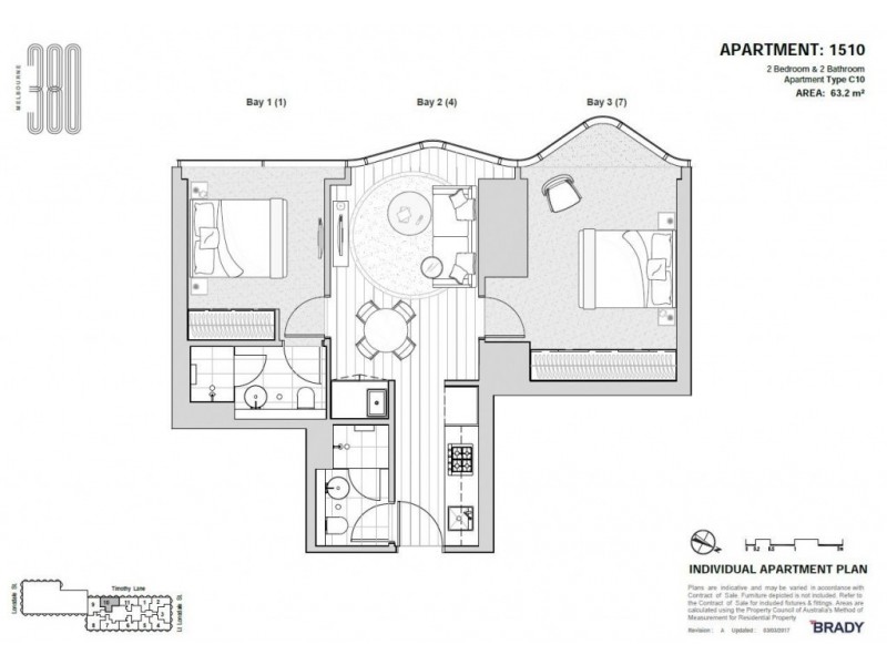 1510/371 Little Lonsdale Street, Melbourne VIC 3000 Floorplan