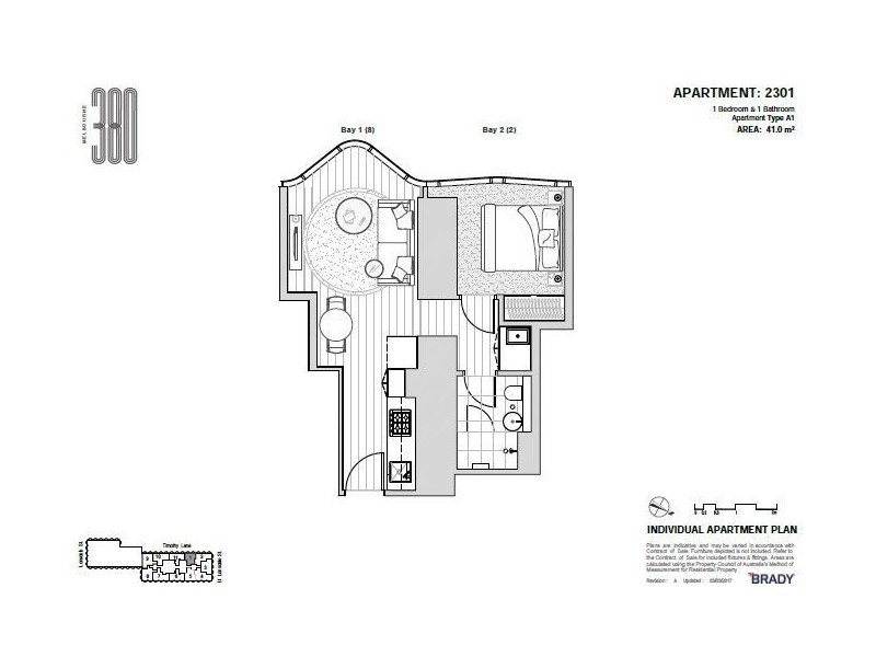 2301/371 Little Lonsdale Street, Melbourne VIC 3000 Floorplan