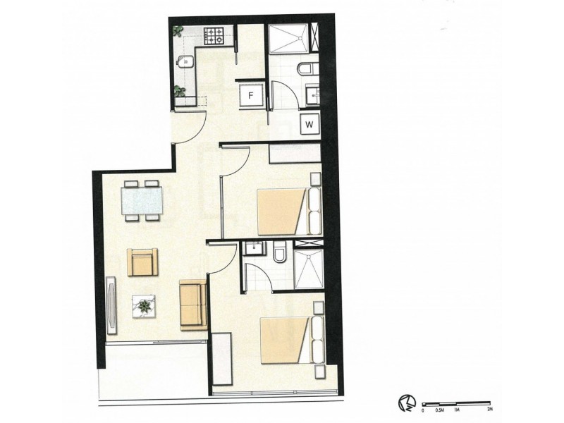 605/8 Sutherland Street, Melbourne VIC 3000 Floorplan