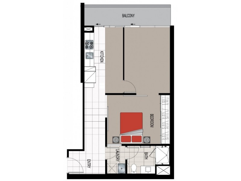 2604/8 Downie Street, Melbourne VIC 3000 Floorplan
