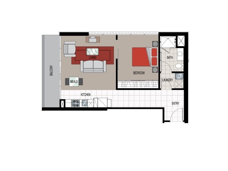 1402/8 Downie Street, Melbourne VIC 3000 Floorplan