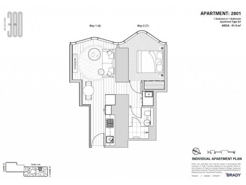 2801/371 Little Lonsdale Street, Melbourne VIC 3000 Floorplan