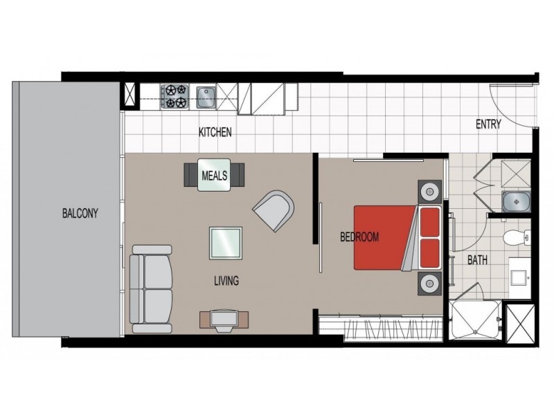 1404/8 Downie Street, Melbourne VIC 3000 Floorplan