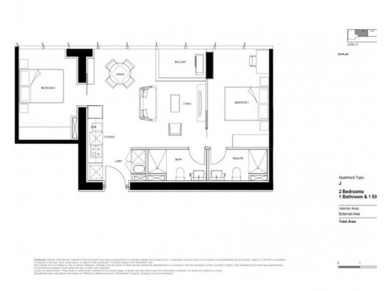 2102/36 LaTrobe Street, Melbourne VIC 3000 Floorplan