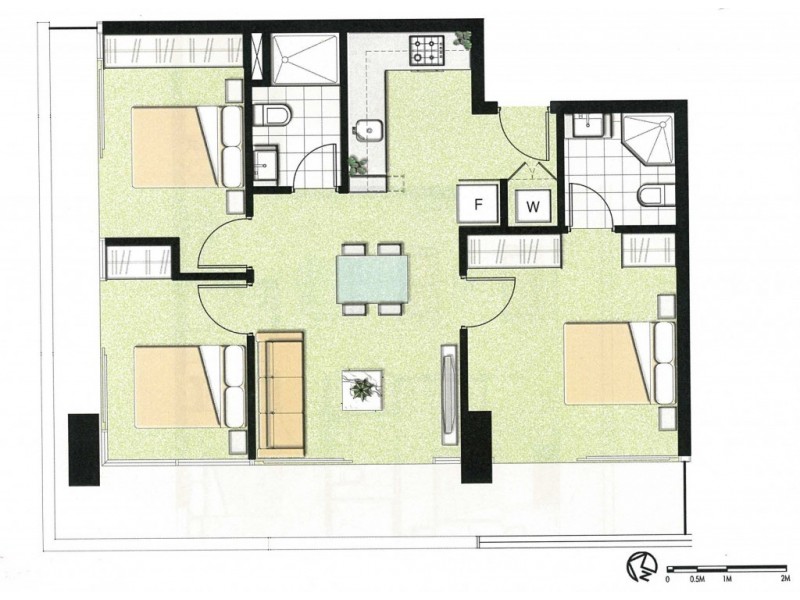 3206/8 Sutherland Street, Melbourne VIC 3000 Floorplan
