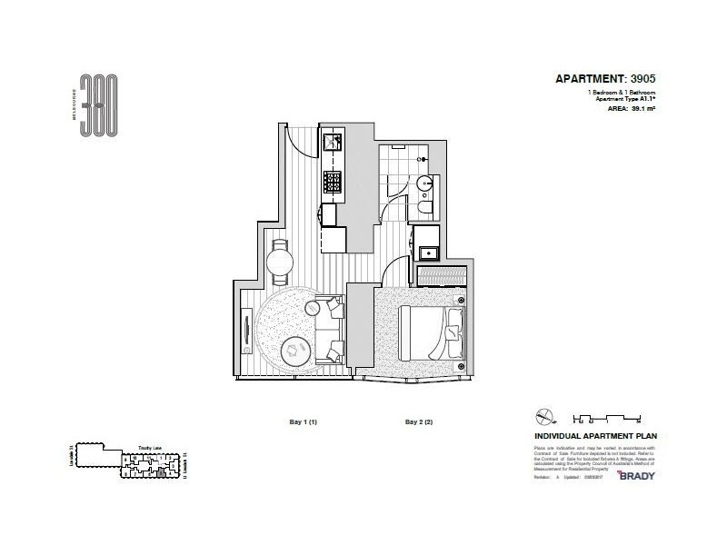 3905/371 Little Lonsdale Street, Melbourne VIC 3000 Floorplan