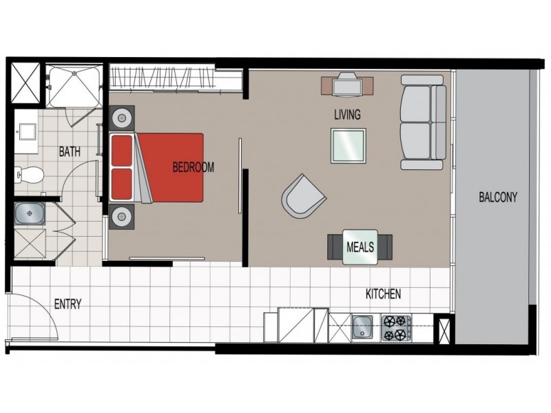 2509/8 Downie Street, Melbourne VIC 3000 Floorplan