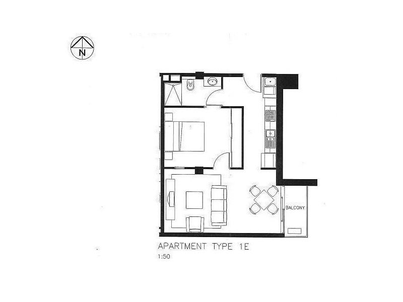 1608/25-33 Wills Street, Melbourne VIC 3000 Floorplan