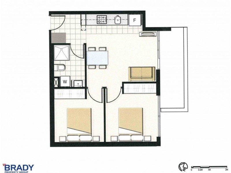 608/5 Sutherland Street, Melbourne VIC 3000 Floorplan