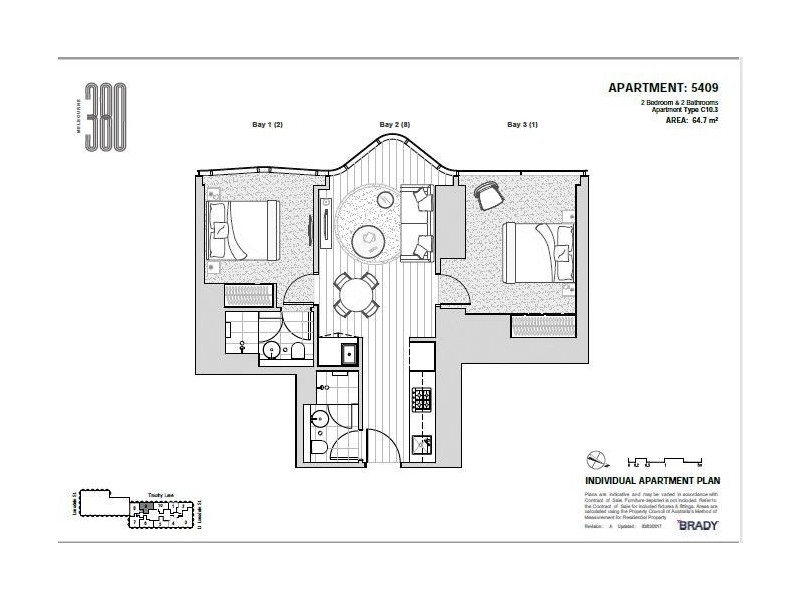 5409/371 Little Lonsdale Street, Melbourne VIC 3000 Floorplan