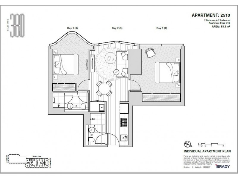 2510/371 Little Lonsdale Street, Melbourne VIC 3000 Floorplan