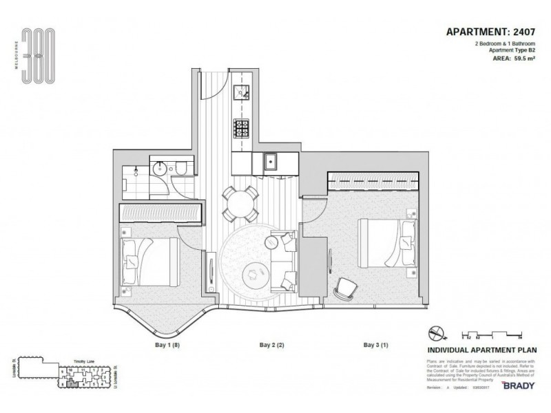 2407/371 Little Lonsdale Street, Melbourne VIC 3000 Floorplan