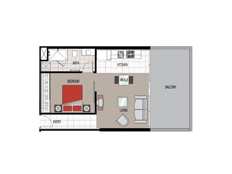 2809/8 Downie Street, Melbourne VIC 3000 Floorplan