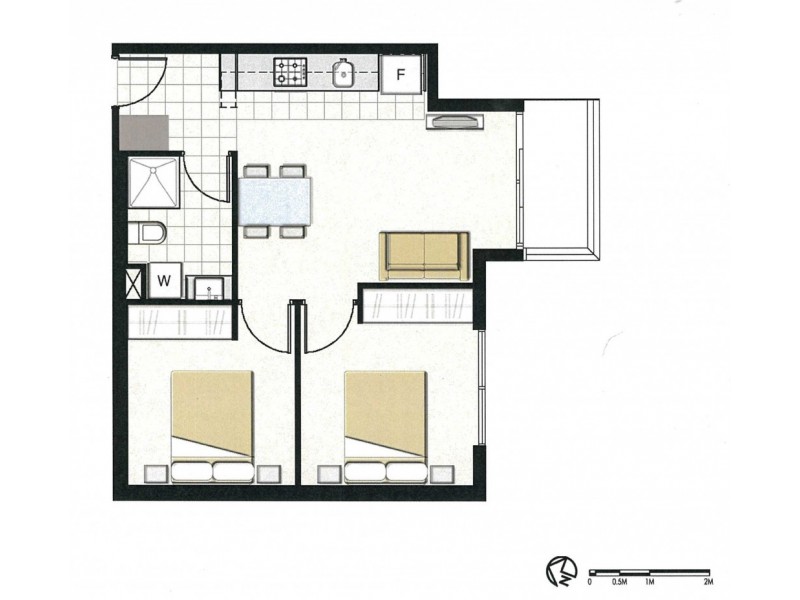 1708/5 Sutherland Street, Melbourne VIC 3000 Floorplan