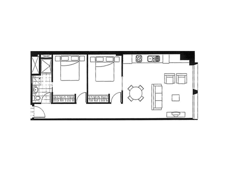 1305/270 King Street, Melbourne VIC 3000 Floorplan