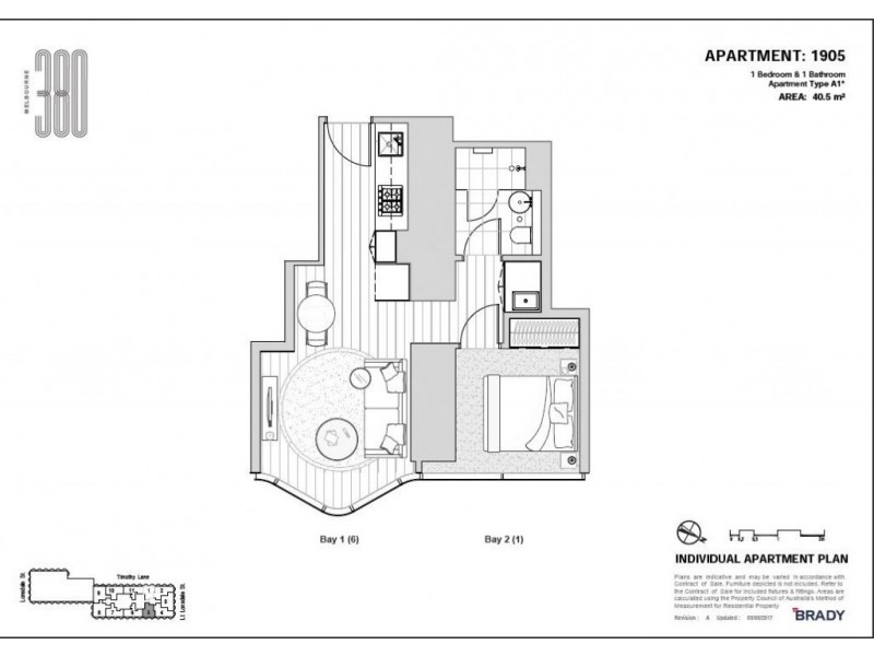 1905/371 Little Lonsdale Street, Melbourne VIC 3000 Floorplan