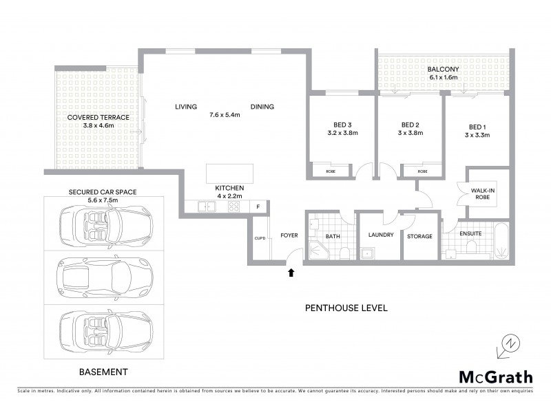 801/26-32 Marsh Street, Wolli Creek NSW 2205 Floorplan