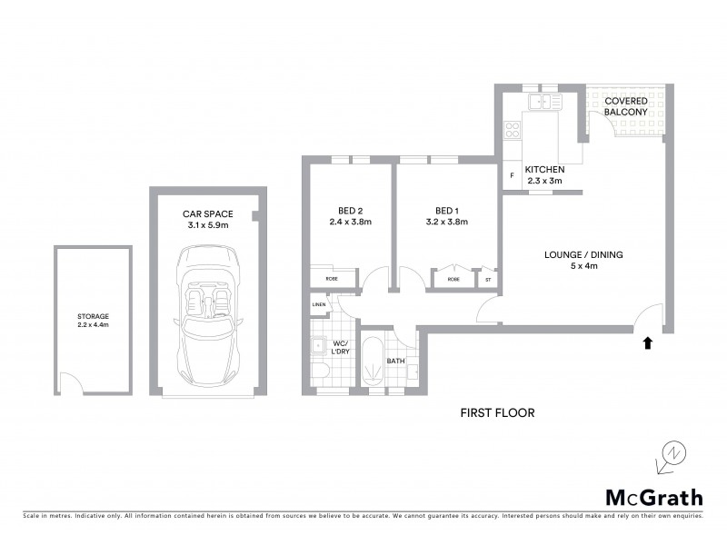 2/25 King Edward Street, Rockdale NSW 2216 Floorplan
