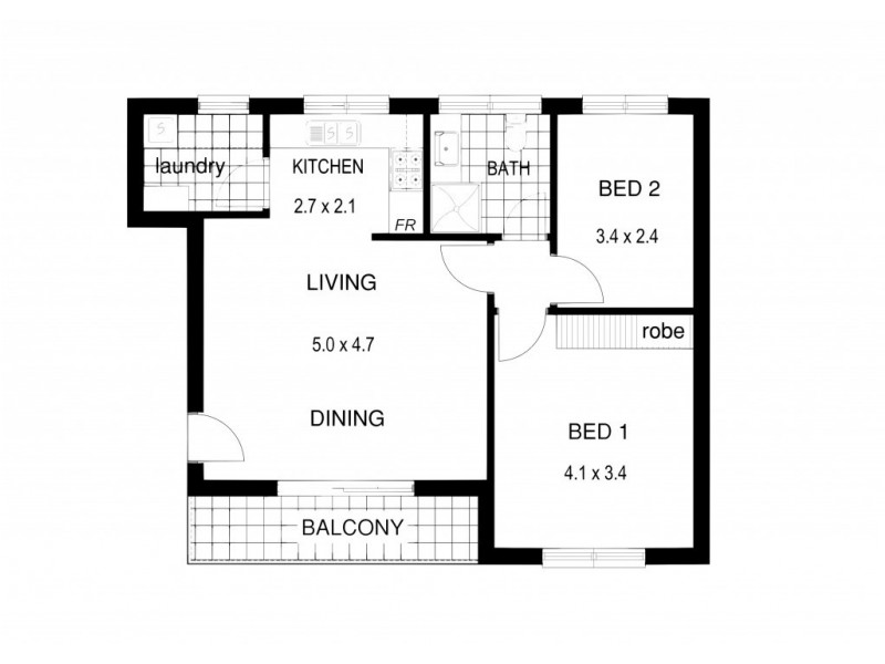 Res 4/7-9 L’Estrange Street, Glenside SA 5065 Floorplan
