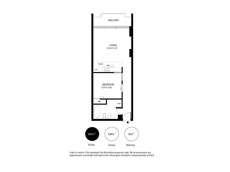 604/102 – 105 North Terrace, Adelaide SA 5000 Floorplan