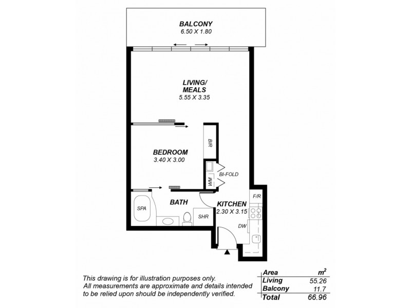 1509/96 North Terrace, Adelaide SA 5000 Floorplan
