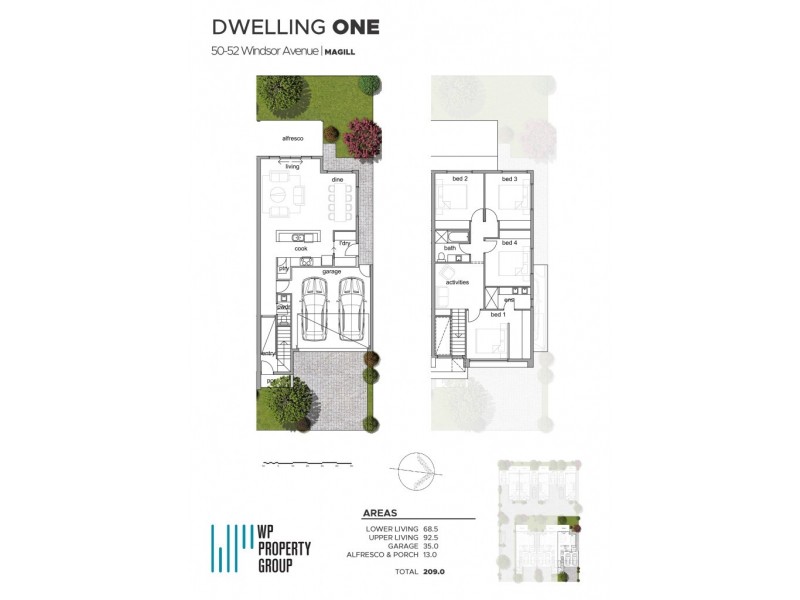 Res 1 & 2/52 Windsor Avenue, Magill SA 5072 Floorplan