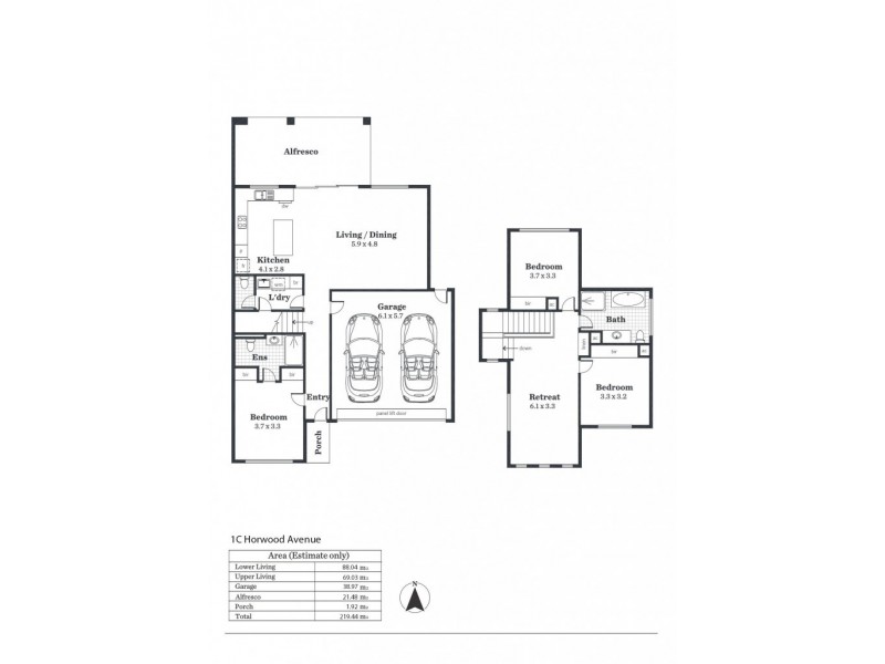1C Horwood Avenue, Rostrevor SA 5073 Floorplan