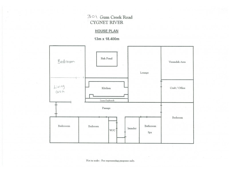 301 Gum Creek Road, Cygnet River SA 5223 Floorplan