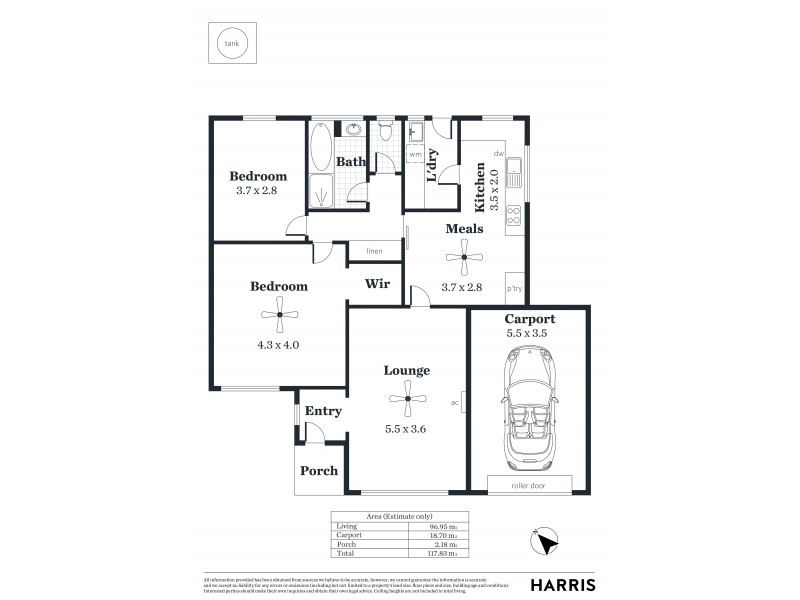 2/2 Galbraith Avenue, Park Holme SA 5043 Floorplan