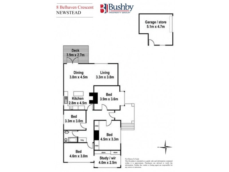 8 Belhaven Crescent, Newstead TAS 7250 Floorplan