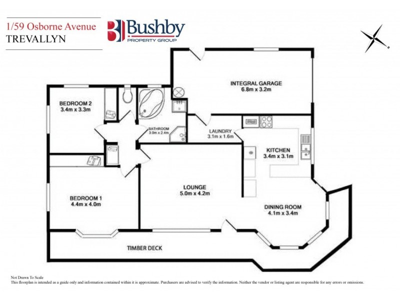 1/59 Osborne Avenue, Trevallyn TAS 7250 Floorplan
