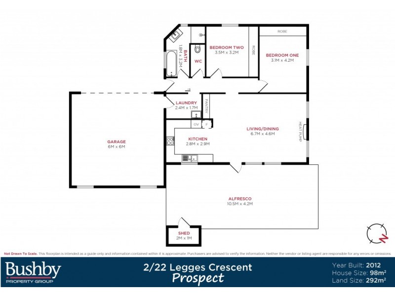 2/22 Legges Crescent, Prospect TAS 7250 Floorplan