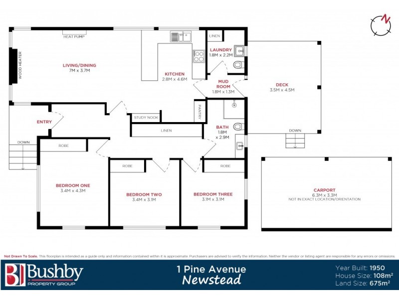 1 Pine Avenue, Newstead TAS 7250 Floorplan