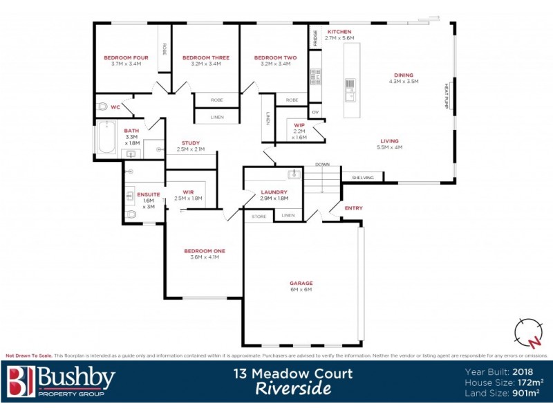 13 Meadow Court, Riverside TAS 7250 Floorplan