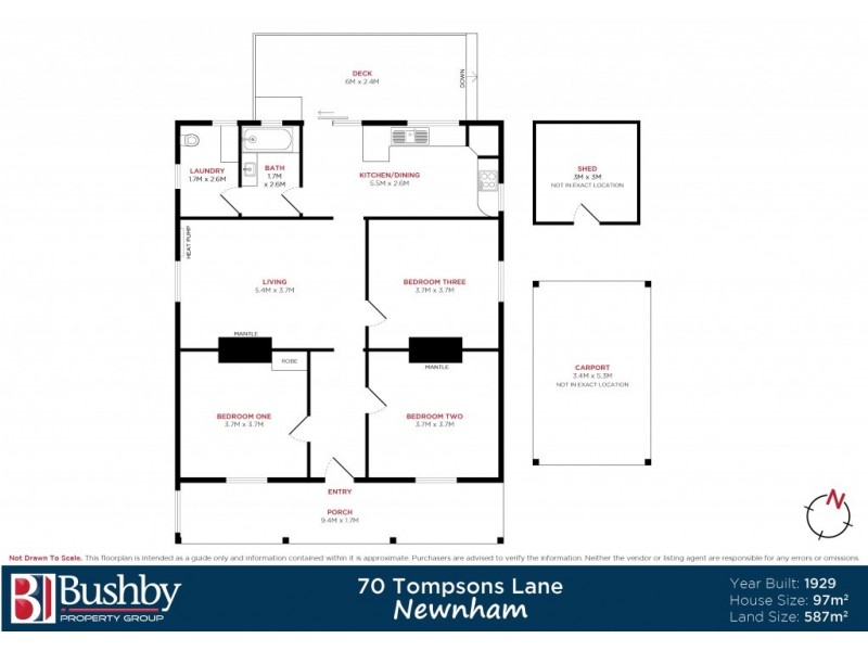 70 Tompsons Lane, Newnham TAS 7248 Floorplan