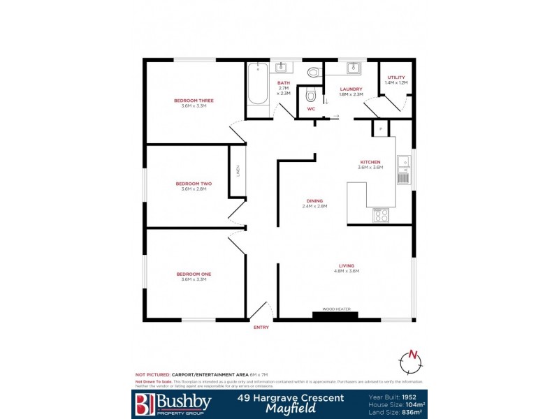49 Hargrave Crescent, Mayfield TAS 7248 Floorplan