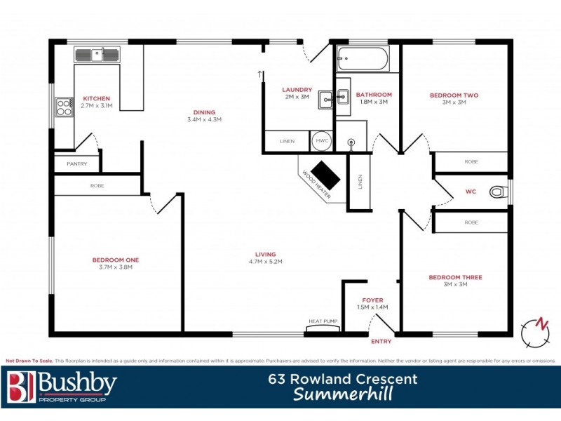 63 Rowland Crescent, Summerhill TAS 7250 Floorplan