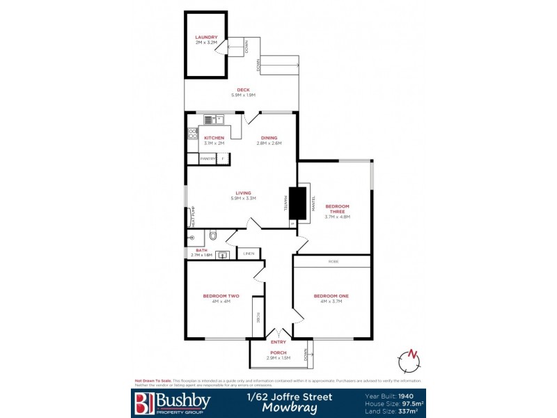 1/62 Joffre Street, Mowbray TAS 7248 Floorplan