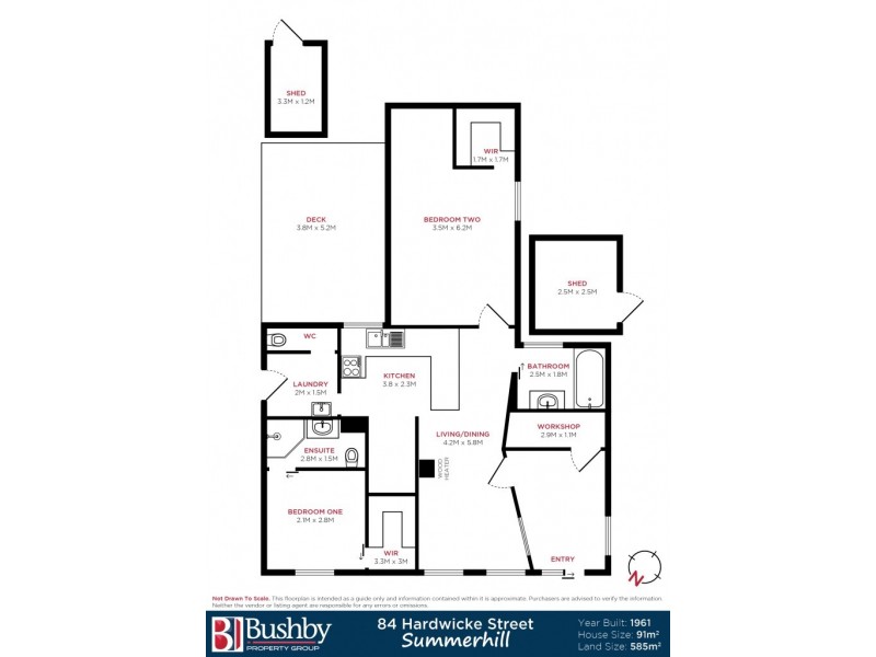 84 Hardwicke Street, Summerhill TAS 7250 Floorplan