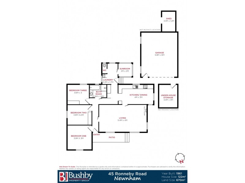45 Ronneby Road, Newnham TAS 7248 Floorplan
