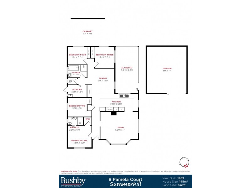 8 Pamela Court, Summerhill TAS 7250 Floorplan